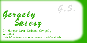 gergely spiesz business card